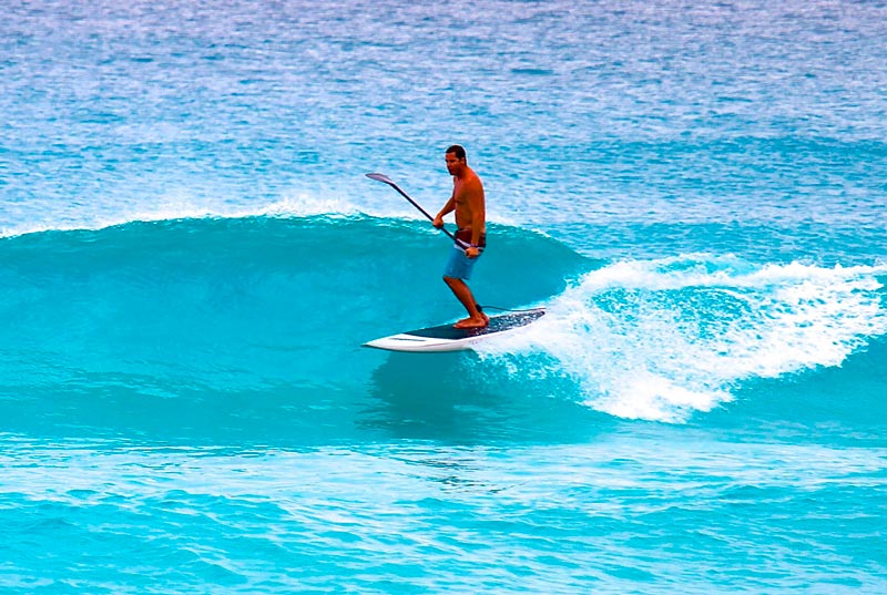 Standup paddleboarding in Cancún