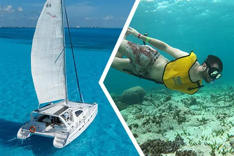Catamaran Jopa Isla Mujeres + Snorkeling in Cancun