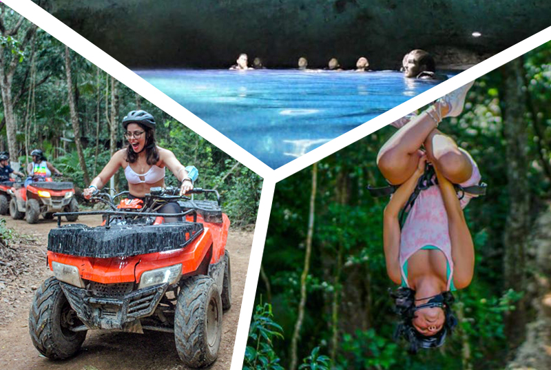 Jungle Adventures: ATV, Zipline and Cenotes with Caverns