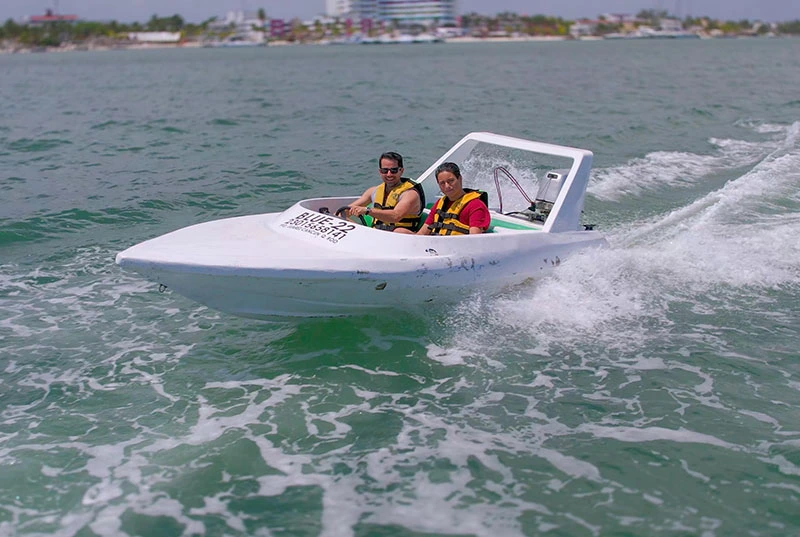 Jungle Tour en Speedboat y Snorkeling en Cancún con Transportación