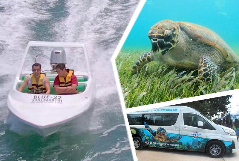 Jungle Tour en Speedboat y Snorkeling en Cancún con Transportación