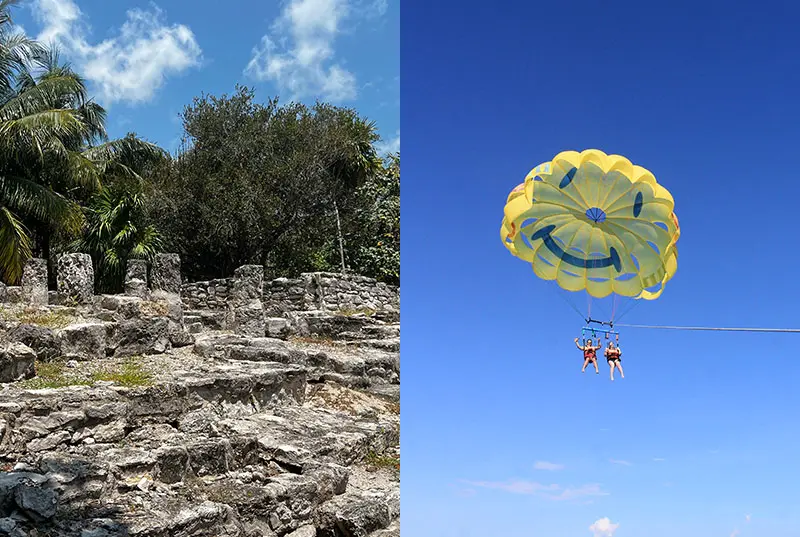 parasail y ruinas mayas