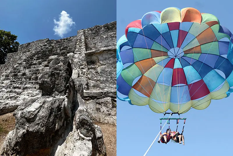 Parasail Cancun and El Meco in Cancun