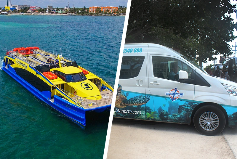 Ultramar Ferry to Isla Mujeres with Transportation