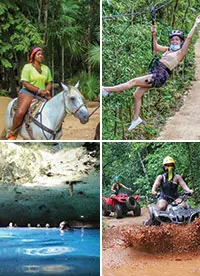 Jungle Adventures: ATV, Zip line, Cenotes with Caverns and Ridding Horse