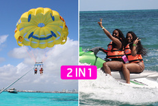 Paquete de Parasail + Waverunner en Cancun